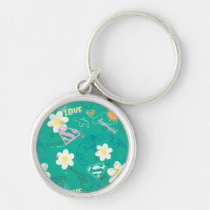 Supergirl for Peace Pattern Key Ring