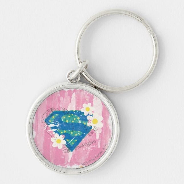 Supergirl for Peace Pink Key Ring (Front)