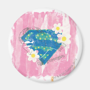 Supergirl for Peace Pink Magnet