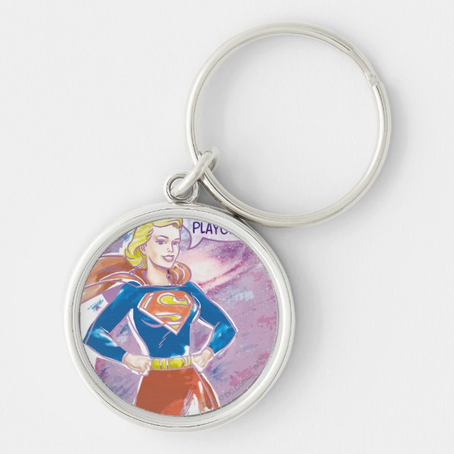 Supergirl Galaxy Key Ring (Front)