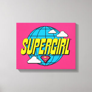 Supergirl Global Pop Graphic Canvas Print