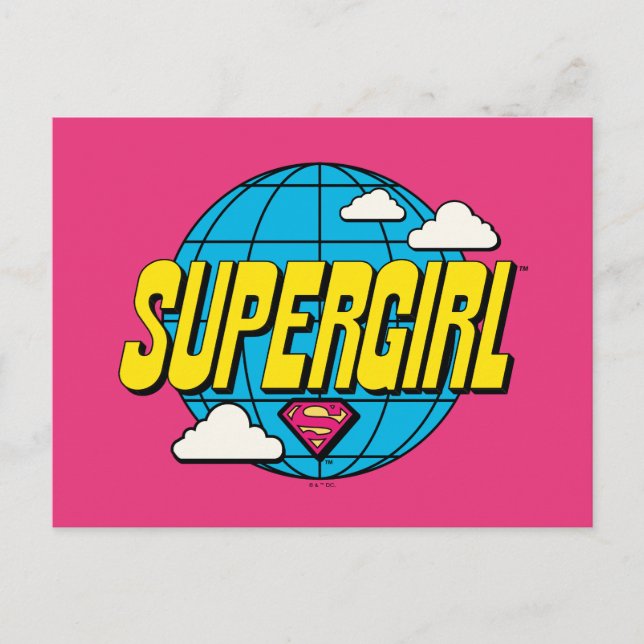 Supergirl Global Pop Graphic Postcard (Front)