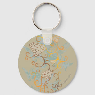 Supergirl Gold and Brown Key Ring