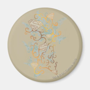 Supergirl Gold and Brown Magnet