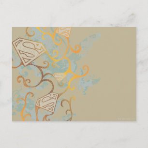 Supergirl Gold and Brown Postcard