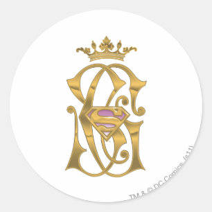 Supergirl Gold Crown Classic Round Sticker