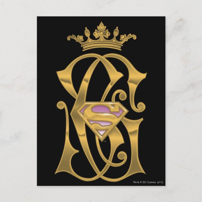 Supergirl Gold Crown Postcard (Front)