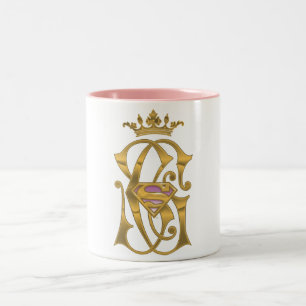 Supergirl Gold Crown Two-Tone Coffee Mug