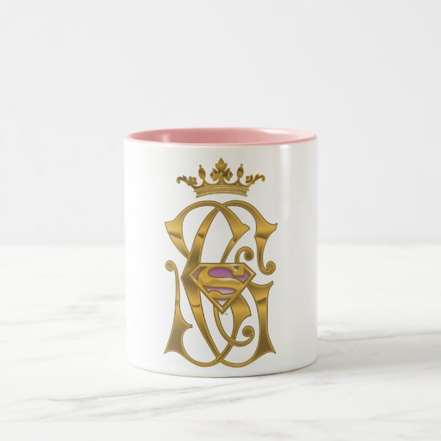 Supergirl Gold Crown Two-Tone Coffee Mug (Center)