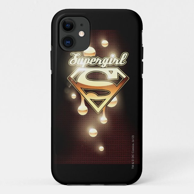Supergirl Gold Drips Case-Mate iPhone Case (Back)