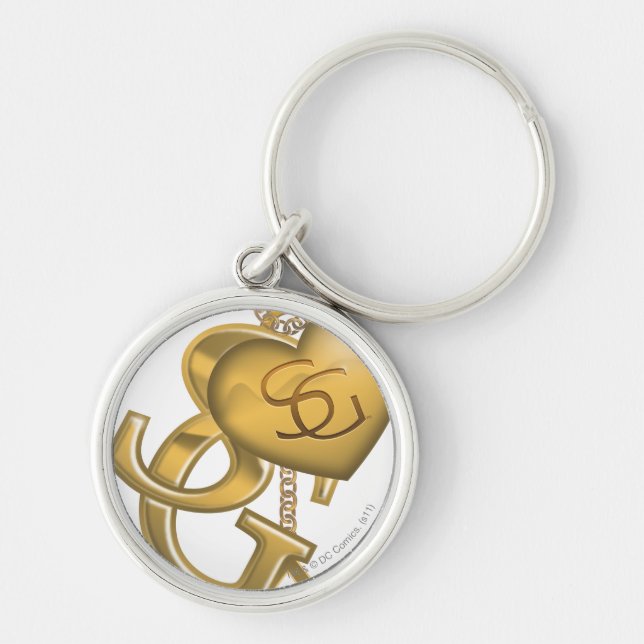 Supergirl Gold Locket Key Ring (Front)