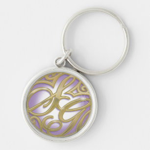 Supergirl Gold & Purple Circle Logo Key Ring