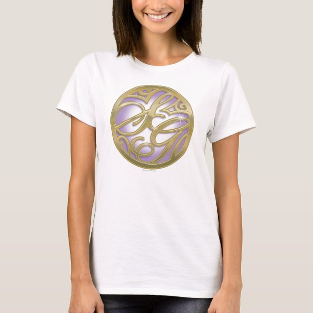 Supergirl Gold & Purple Circle Logo T-Shirt (Front)