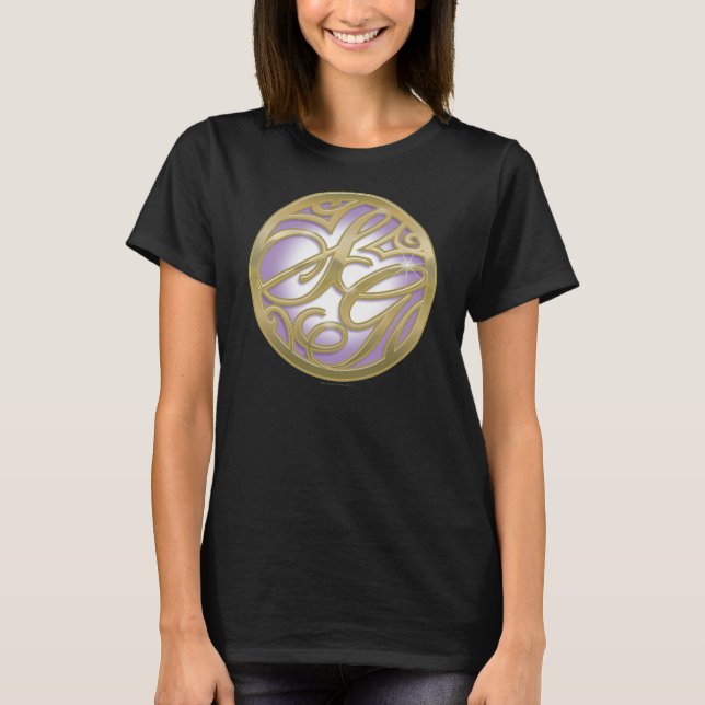 Supergirl Gold & Purple Circle Logo T-Shirt (Front)