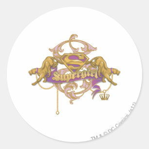 Supergirl Golden Cat 2 Classic Round Sticker