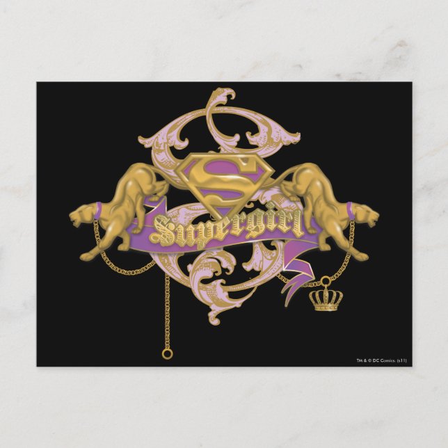 Supergirl Golden Cat 2 Postcard (Front)
