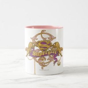 Supergirl Golden Cat 2 Two-Tone Coffee Mug