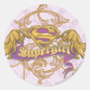 Supergirl Golden Cat 3 Classic Round Sticker