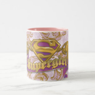 Supergirl Golden Cat 3 Two-Tone Coffee Mug