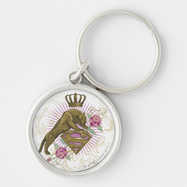 Supergirl Golden Cat 4 Key Ring (Front)