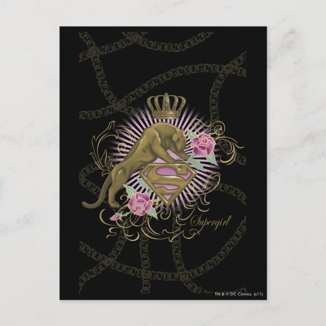 Supergirl Golden Cat 4 Postcard (Front)