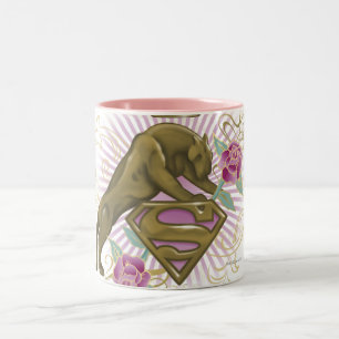 Supergirl Golden Cat 4 Two-Tone Coffee Mug