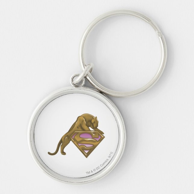 Supergirl Golden Cat Key Ring (Front)