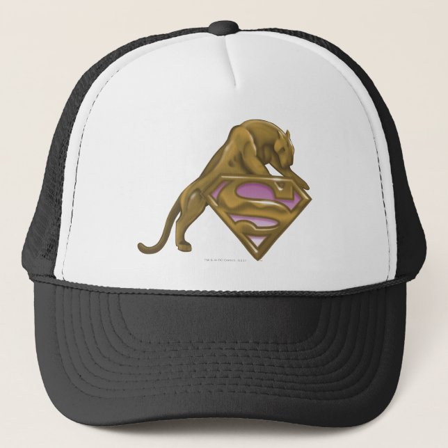 Supergirl Golden Cat Trucker Hat (Front)