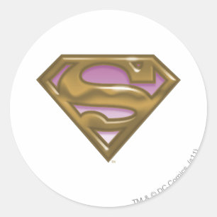 Supergirl Golden Logo Classic Round Sticker