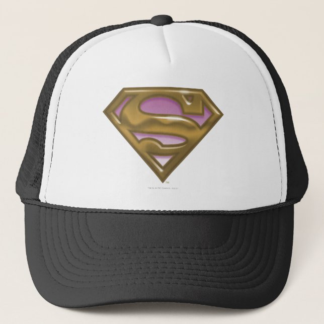 Supergirl Golden Logo Trucker Hat (Front)