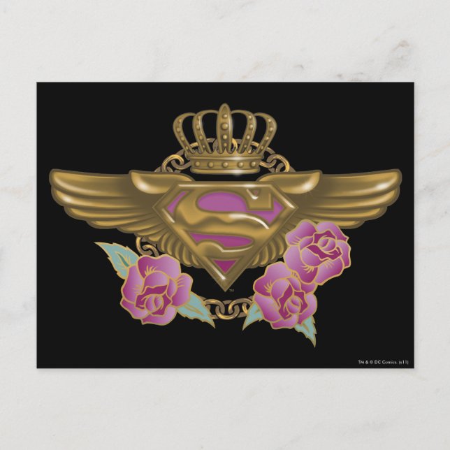 Supergirl Golden Wings Postcard (Front)