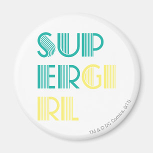 Supergirl Green and Yellow Magnet