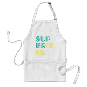 Supergirl Green and Yellow Standard Apron