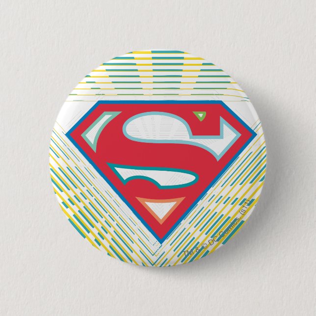 Supergirl Groovy Logo 6 Cm Round Badge (Front)