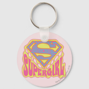 Supergirl Groovy Logo Key Ring