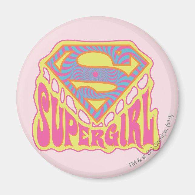 Supergirl Groovy Logo Magnet (Front)