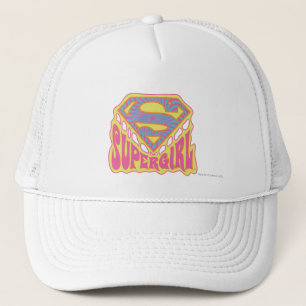 Supergirl Groovy Logo Trucker Hat