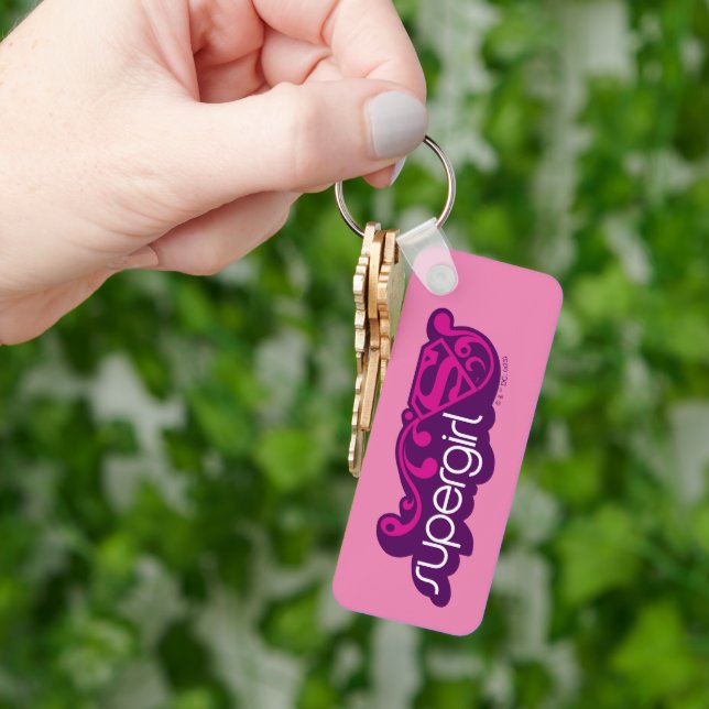 Supergirl Groovy Name and S-Shield Key Ring (Hand)
