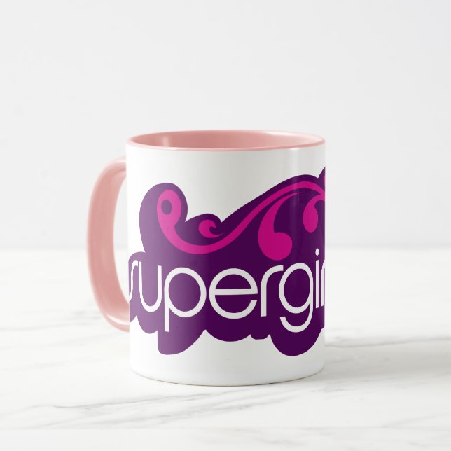 Supergirl Groovy Name and S-Shield Mug (Front Left)
