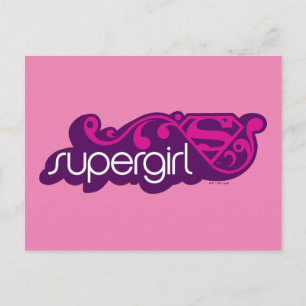 Supergirl Groovy Name and S-Shield Postcard