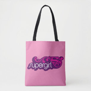 Supergirl Groovy Name and S-Shield Tote Bag