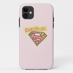 Supergirl Grunge Logo Pink iPhone 11 Case
