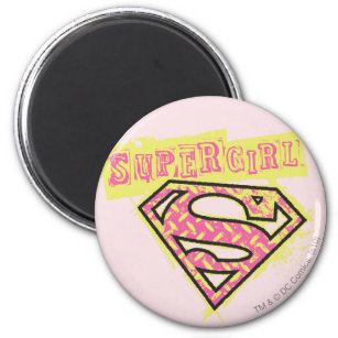 Supergirl Grunge Logo Pink Magnet