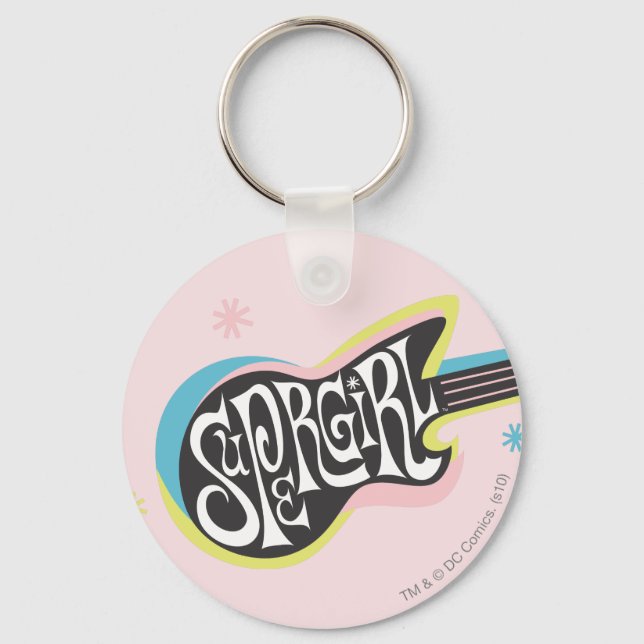 Supergirl Guitar Key Ring (Front)