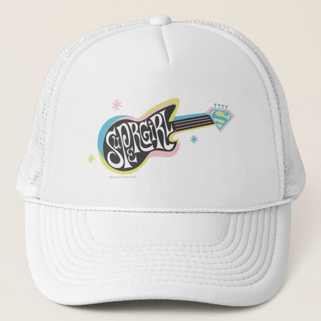 Supergirl Guitar Trucker Hat (Front)