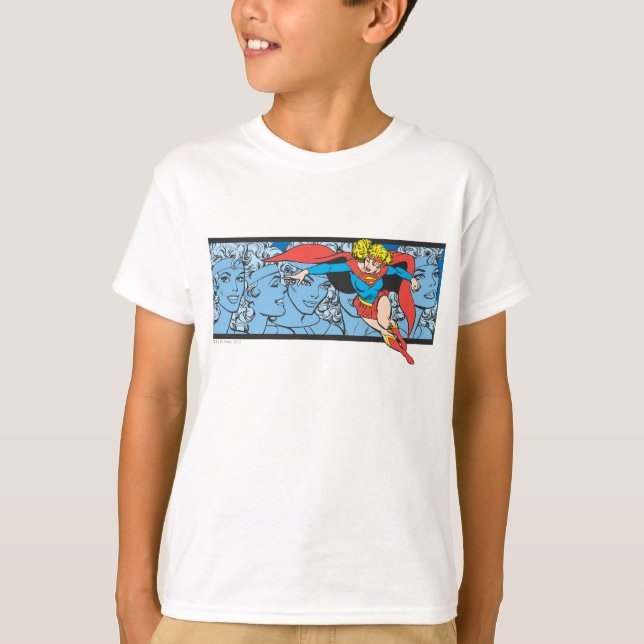 Supergirl Head Shots T-Shirt (Front)