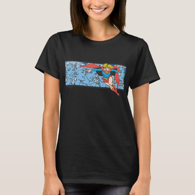 Supergirl Head Shots T-Shirt (Front)