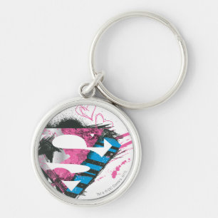 Supergirl Hearts Logo Key Ring