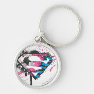 Supergirl Hearts Logo Key Ring