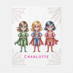 Supergirl Heroes Birthday Party For Girls Gift Fleece Blanket